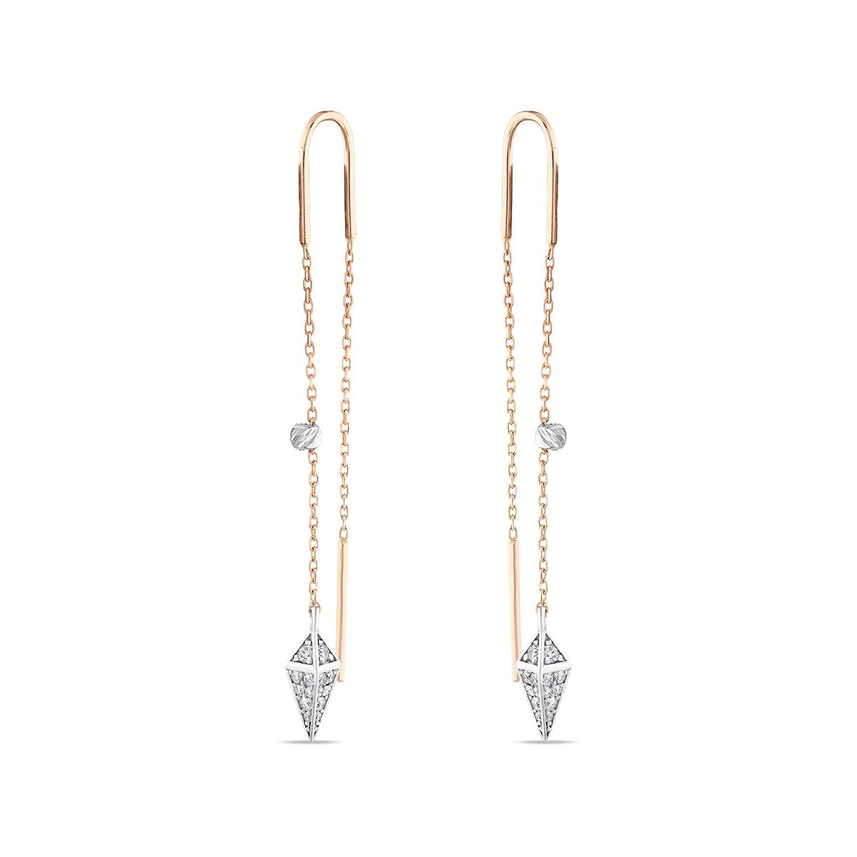 0,38 Karat Pırlanta Trend Küpe